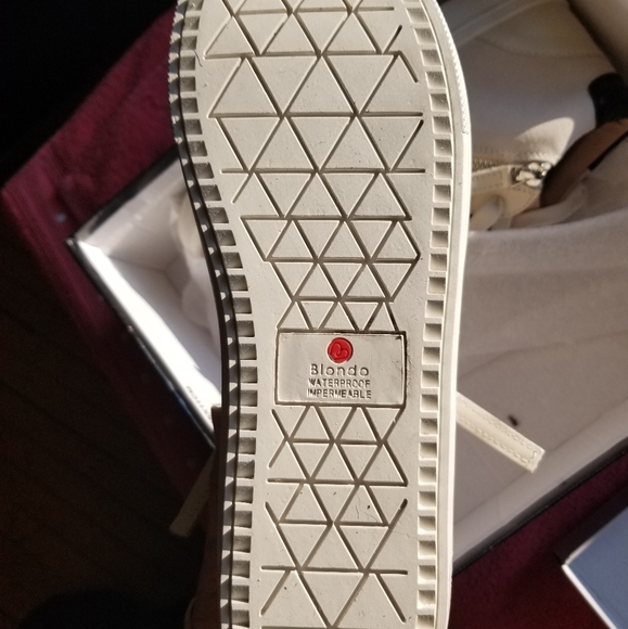 Rose gold+ivory wedge sneaker w zipper detail - Picture 5 of 5